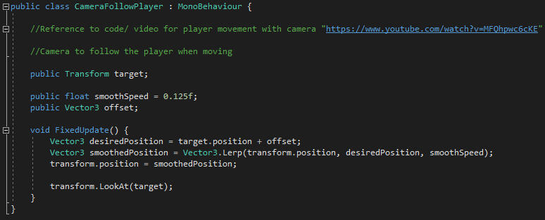 CameraFollowPlayer Code from Sealed